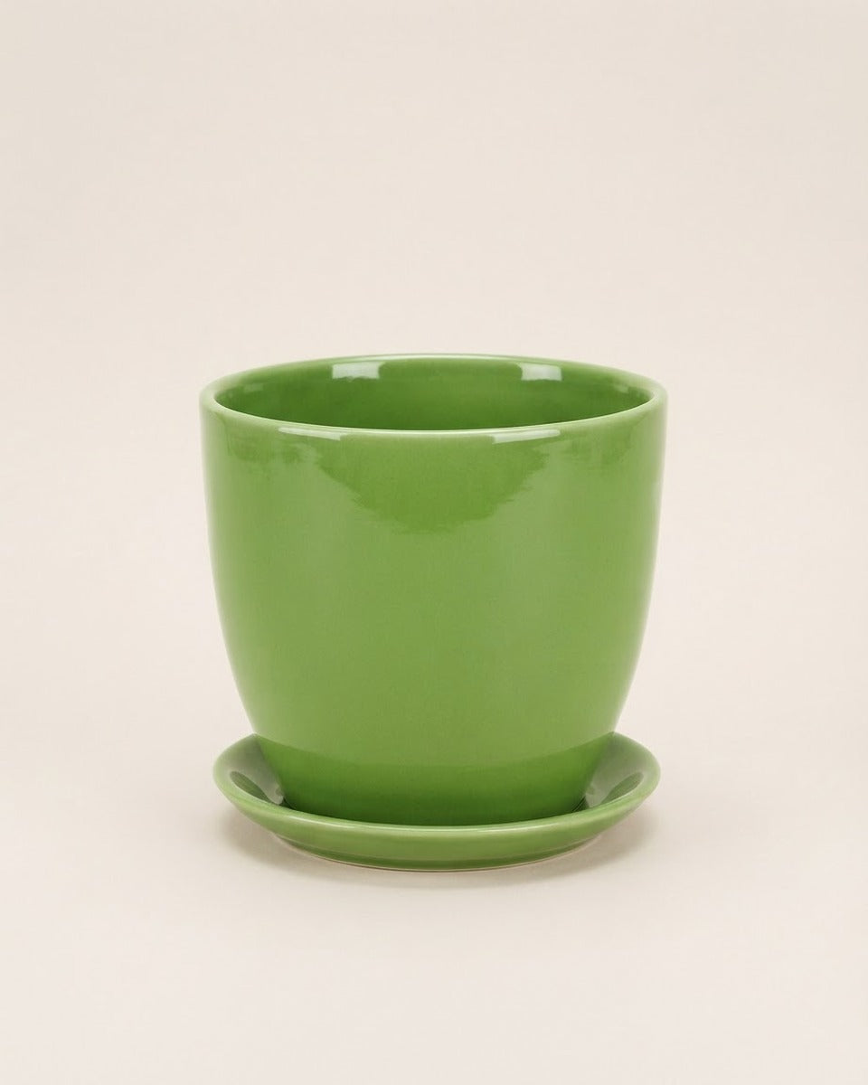 Ceramic Planter 15 cm — Green