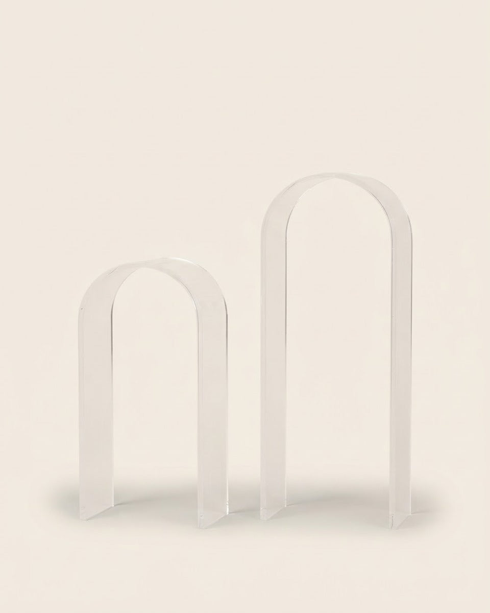 Clear Acrylic Plant Stands 2 Pieces 40 cm and 35 cm ستاند نبتة اكليرك شفاف عدد 2