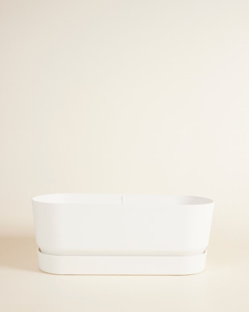 Elho Miles Oval Pot White