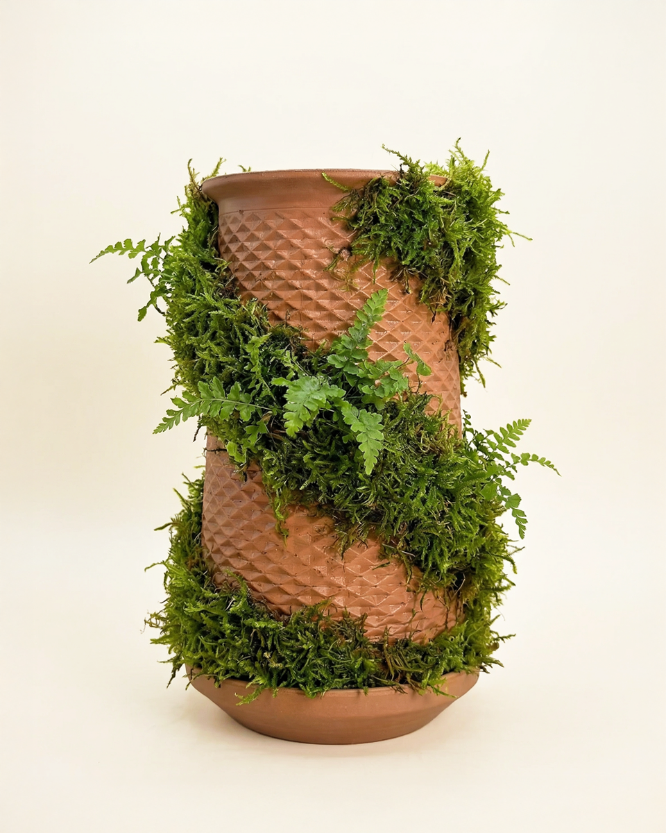 certa self-watering terracotta ceramic planter Terracotta Self-watering Grow Tower – NABAT