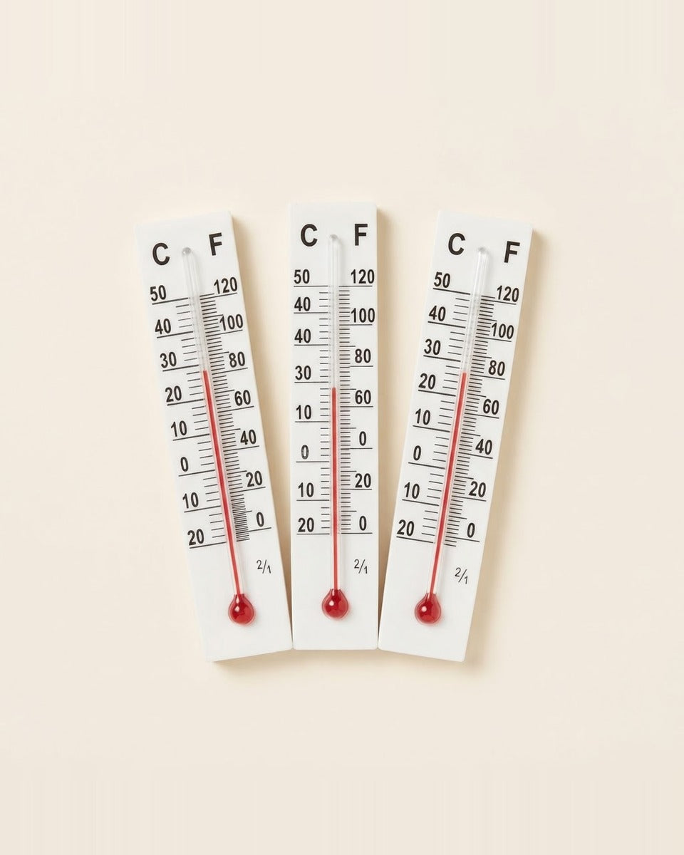 Small Mercury Thermometer 3 Pieces مقياس حرارة زئبق صغير عدد 3
