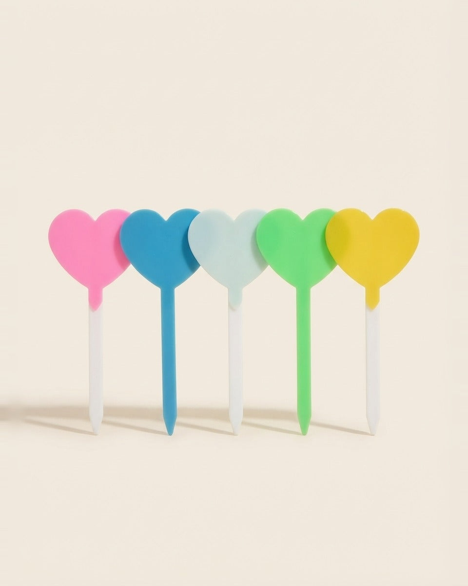 Heart-Shaped Plastic Plant Labels ليبل بلاستيك قلب