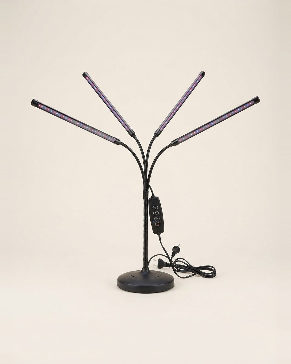 Plant Grow Light Desk Stand 4 Arms 36 W اضاءة نمو النباتات اربع اذرع 36 وات ستاند طاولة