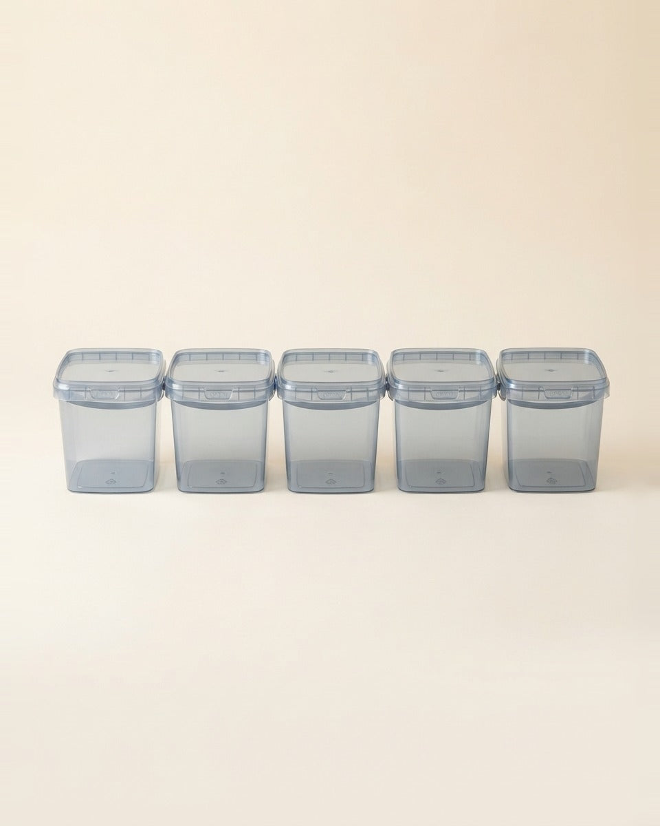 Seed and Fertiliser Storage Tubs 1 L 5 Pieces علبة تخزين البذور والأسمدة 1 لتر (عدد5)