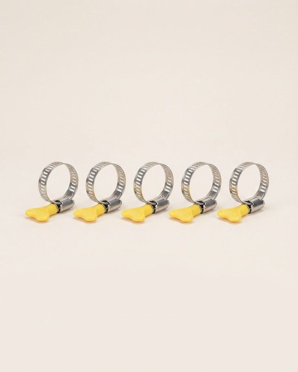 Screwless Hose Clamps 16-25 mm 5 Pieces قفيص بدون مفك من 16 - 25 ملم (عدد 5)