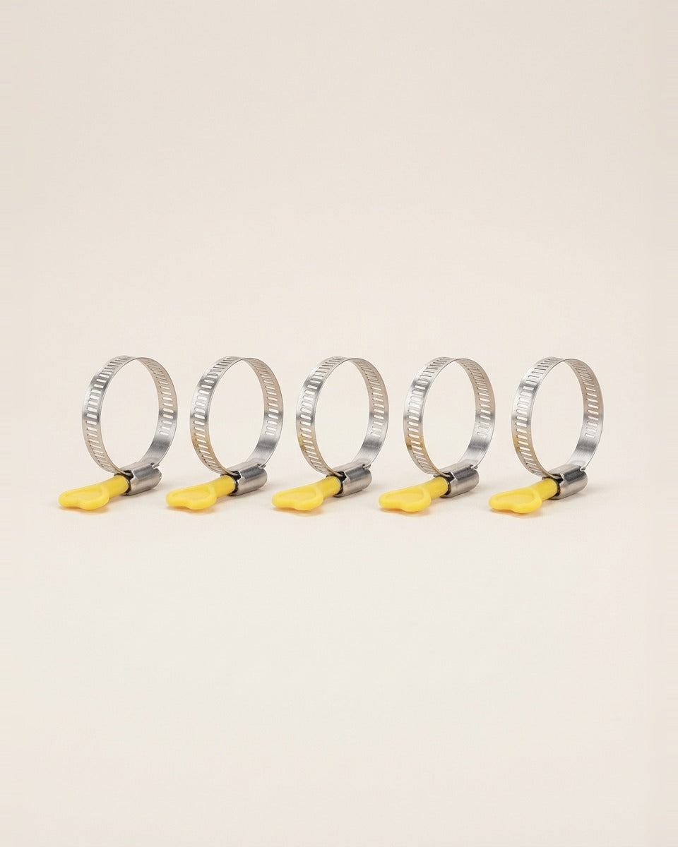 Screwless Hose Clamps 21-38 mm 5 Pieces قفيص بدون مفك من 21- 38 ملم (عدد 5)