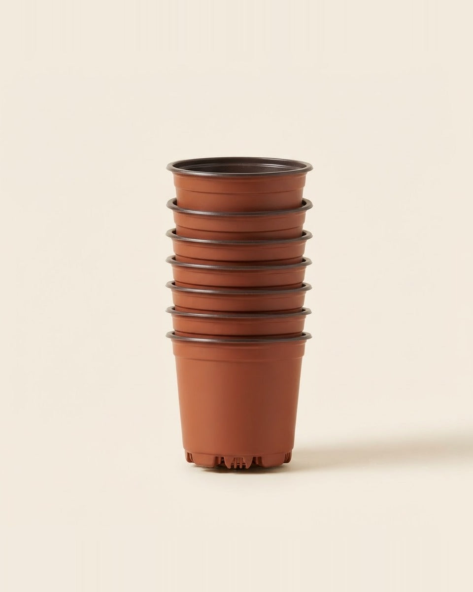Lightweight Plastic Pots 17.5 cm 10 Pieces اصيص بلاستيك خفيف 17.5 سم (10 حبة)