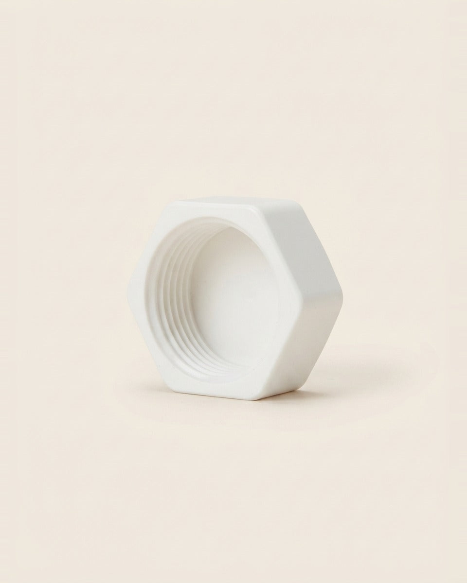 PVC Threaded End Cap 3/4 in White سدة بي في سي 3/4 انش مع سن ابيض