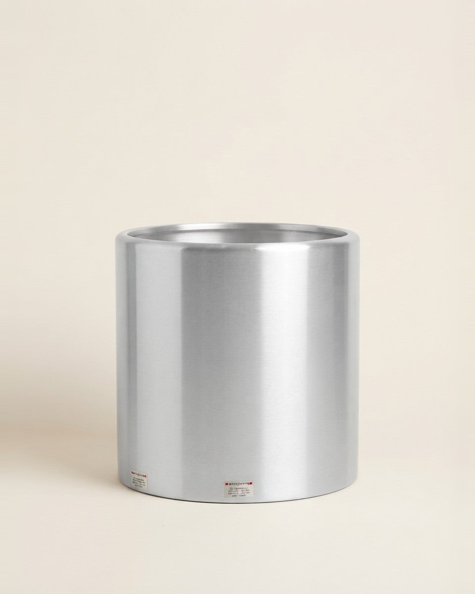 Aluminium Pot Silver 35Cm (Without Wheels) حوض نباتات