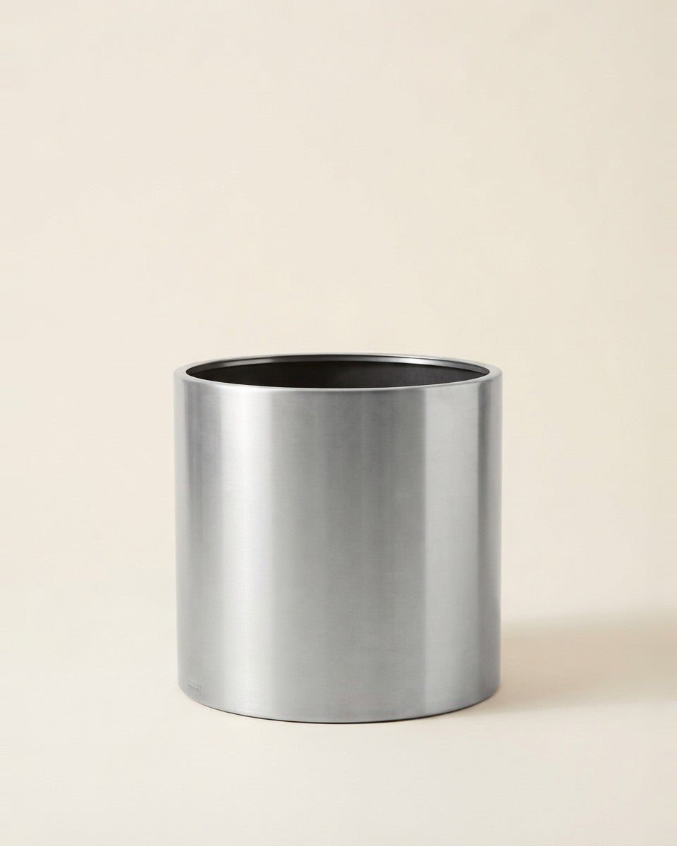 Aluminium Pot Silver 50Cm (Without Wheels) حوض نباتات