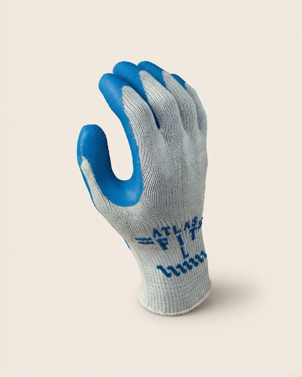 Atlas Fit Unisex Indoor/Outdoor Coated Work Gloves Blue/Gray M 1 Pair قفازات