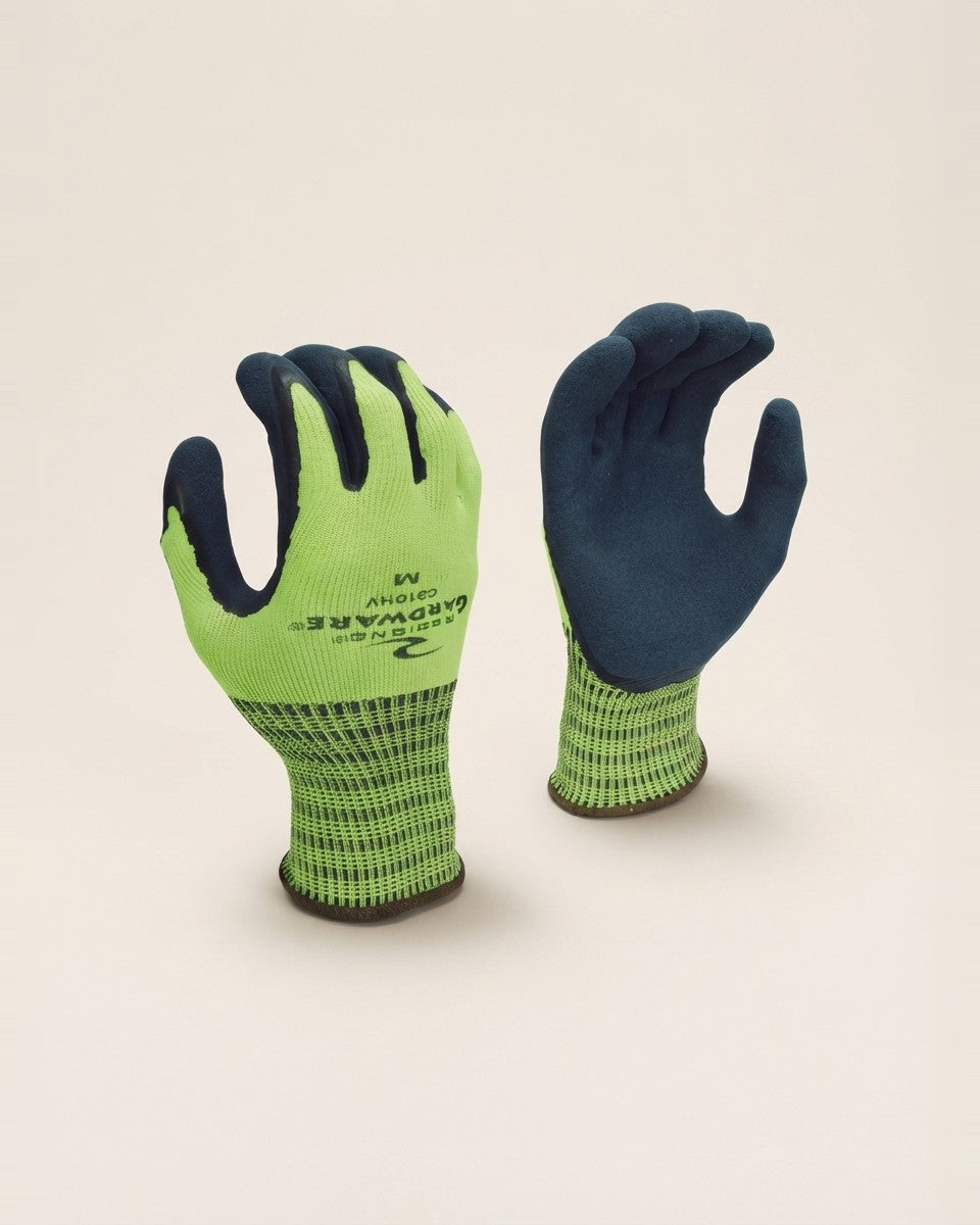 Unisex Indoor/Outdoor Hi-Viz Gloves Black/Lime Xl 1 Pair قفازات