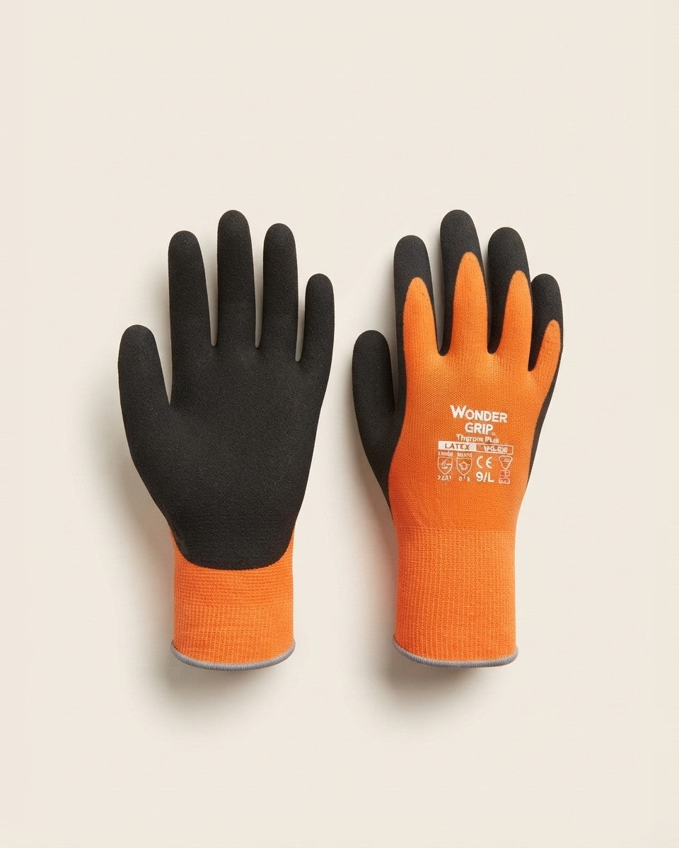 Wonder Grip Liquidproof Thermal Gloves Black/Orange L 1 Pair قفازات