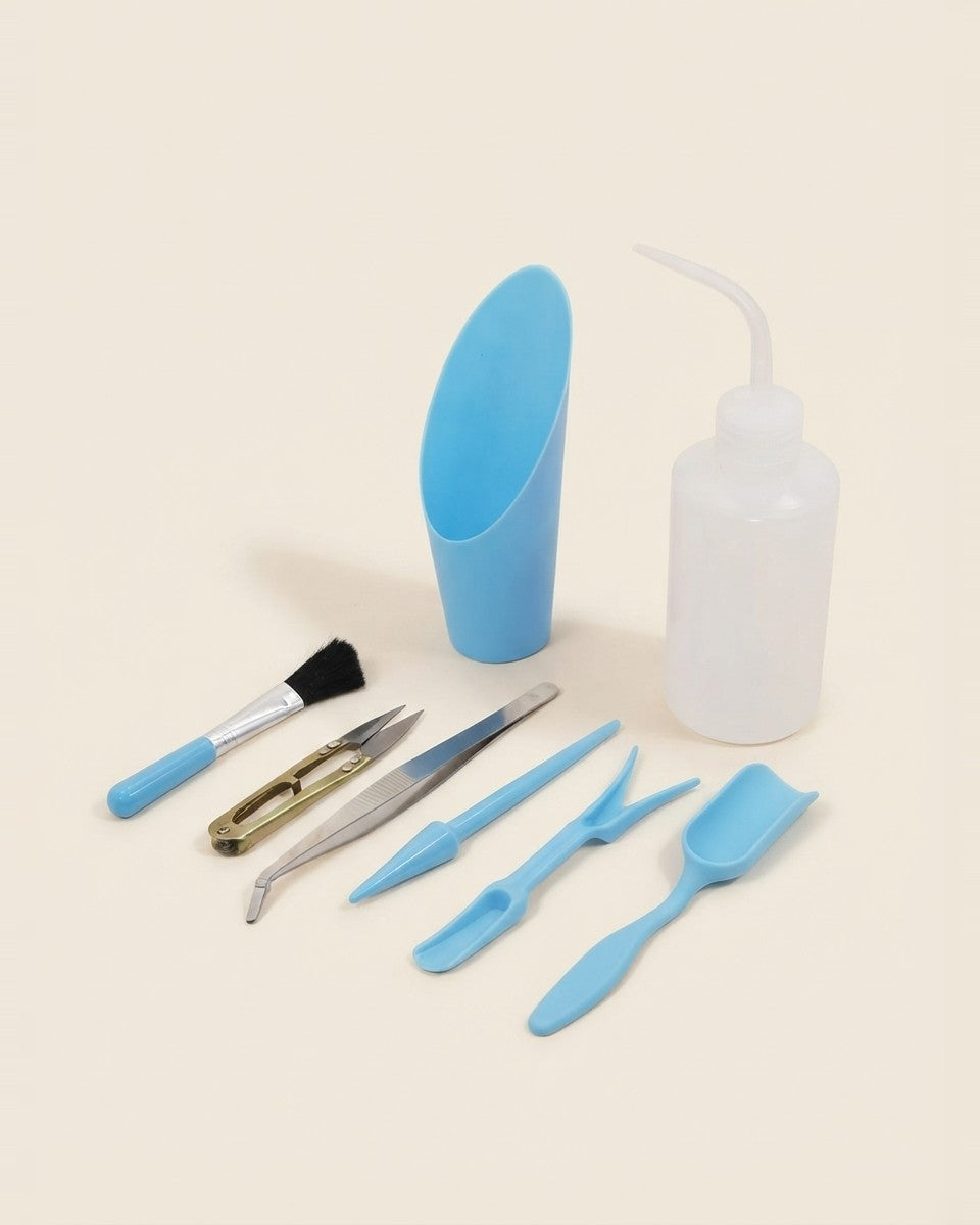 Blue Seedling Tool Set 8 Pieces طقم تشتيل 8 قطع ازرق