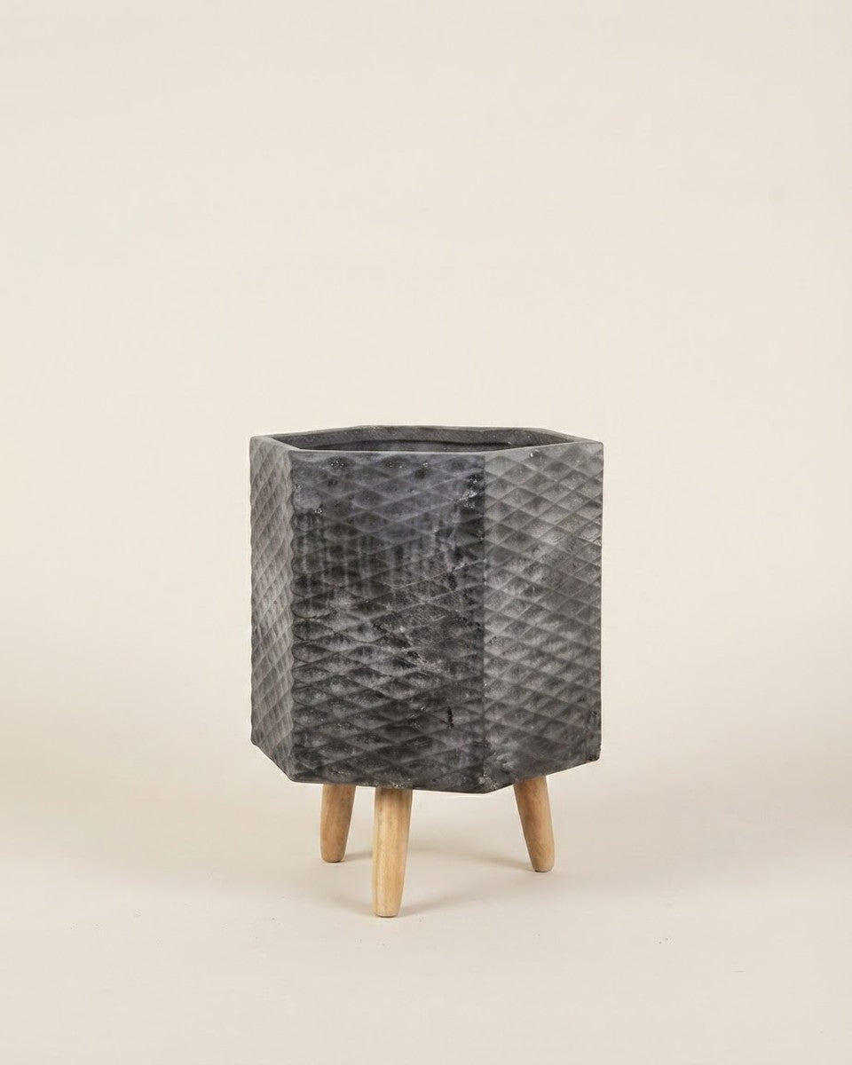 Cement Pot with Stand – 40 CM حوض نباتات