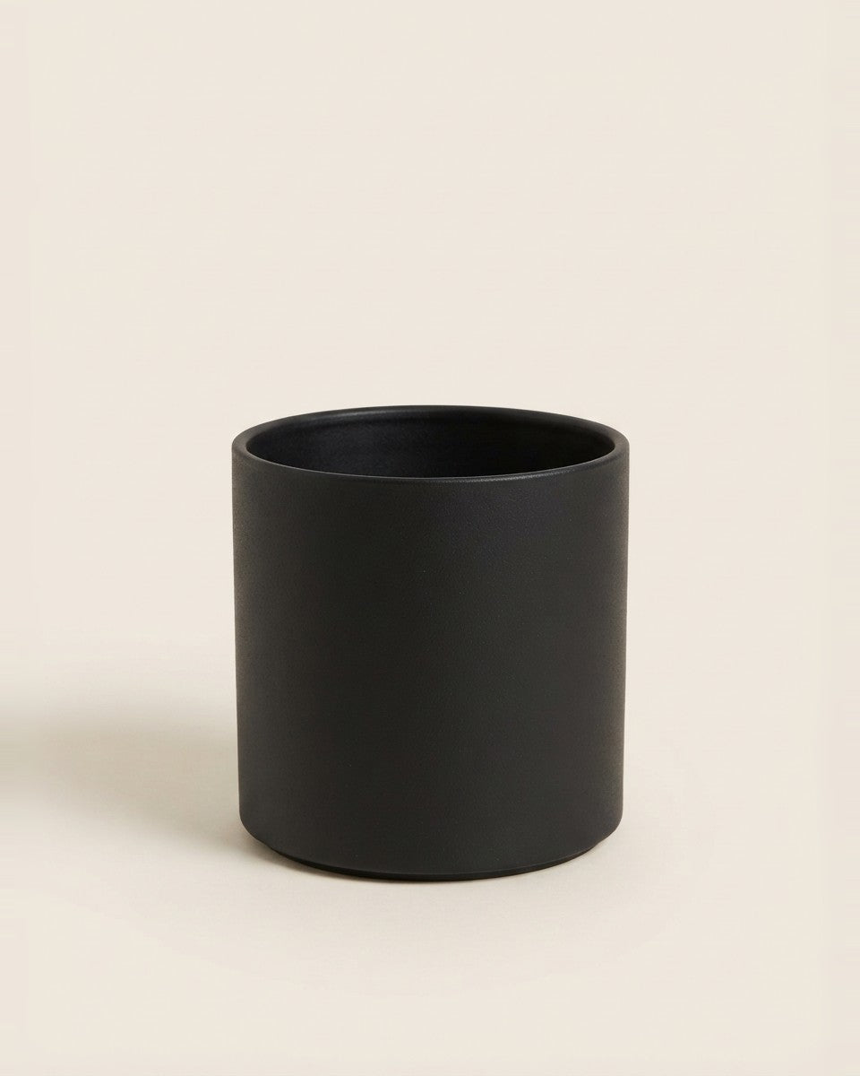 Flower Pot-Black 14X13Cm حوض نباتات
