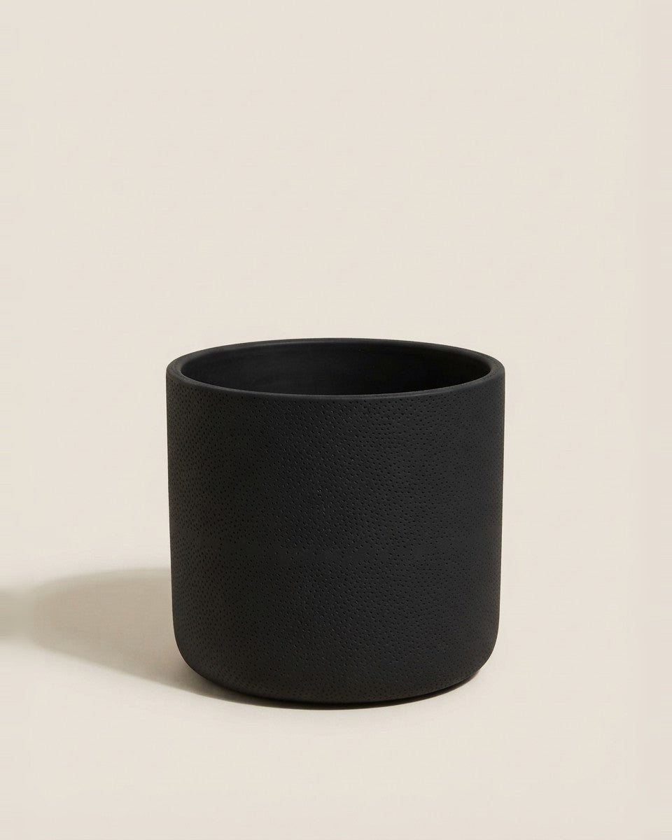 Flower Pot-Black 16.5X15Cm حوض نباتات