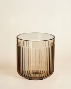 Aura Glass Planter – Amber Smoke (12 cm)