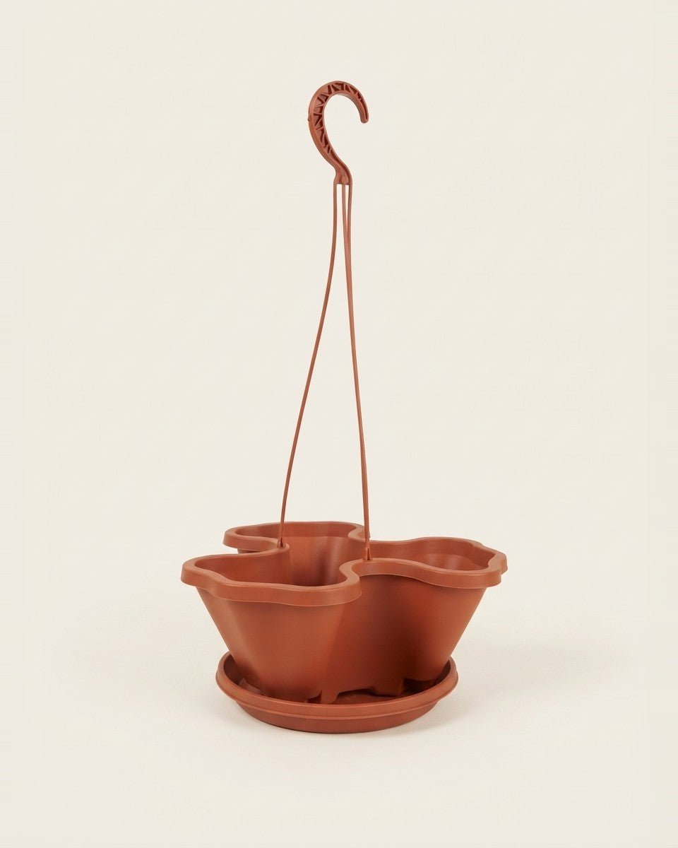 Hanging Plastic Planter – 60 CM (Brown) حوض نباتات