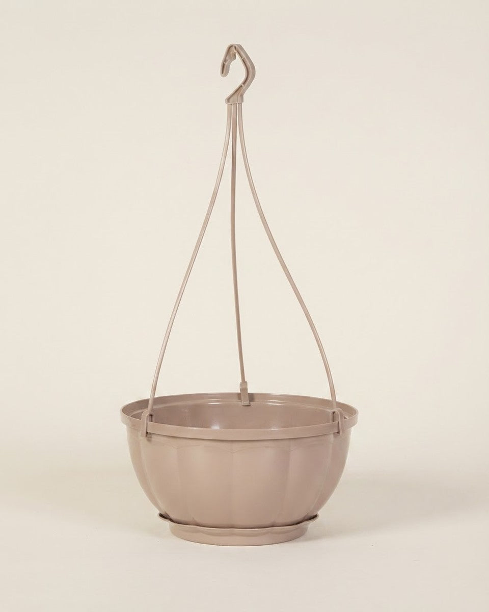 Hanging Plastic Pot-Beige Color