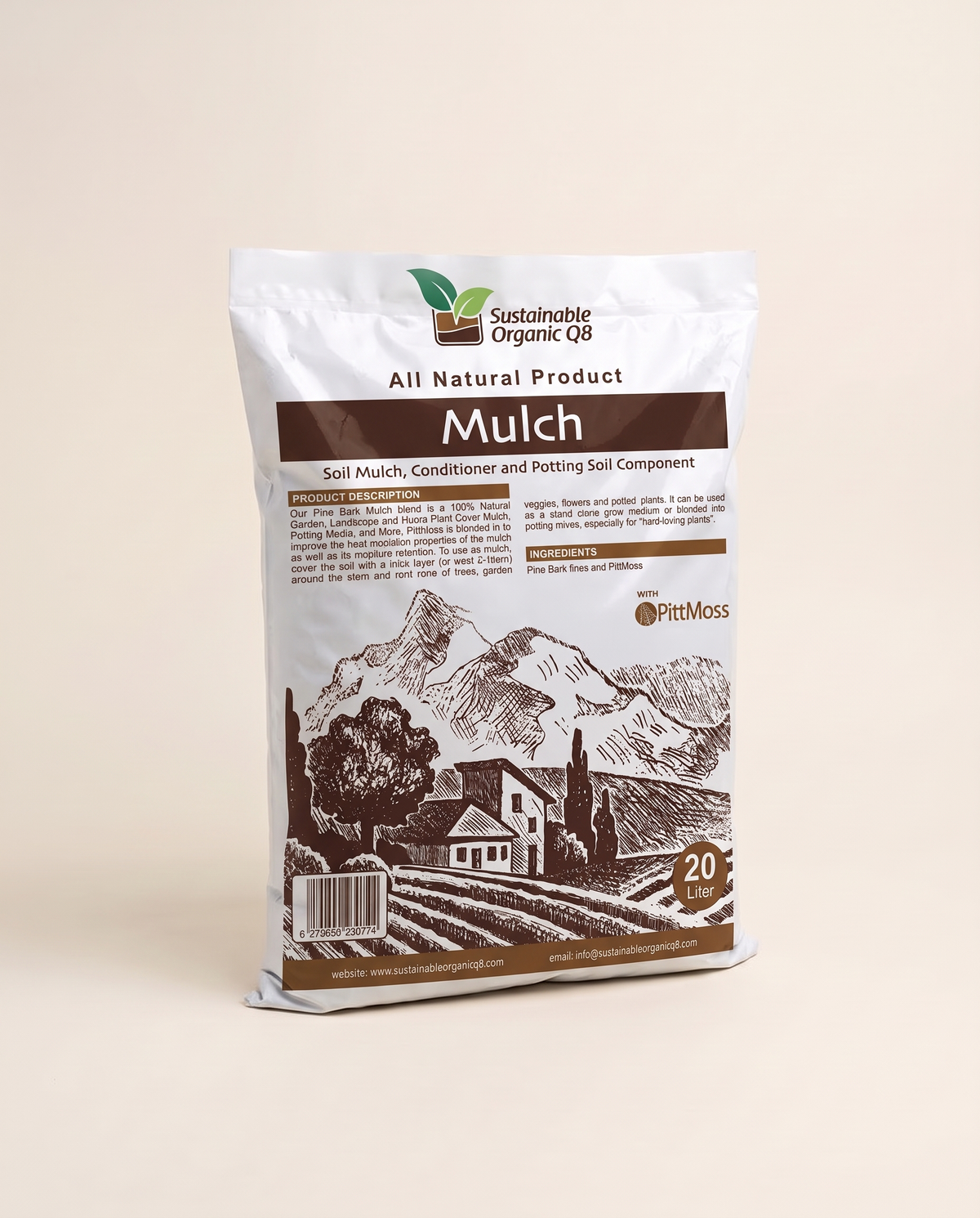 Mulch - SOQ8 Blended Mulch with PittMoss 20 Liter