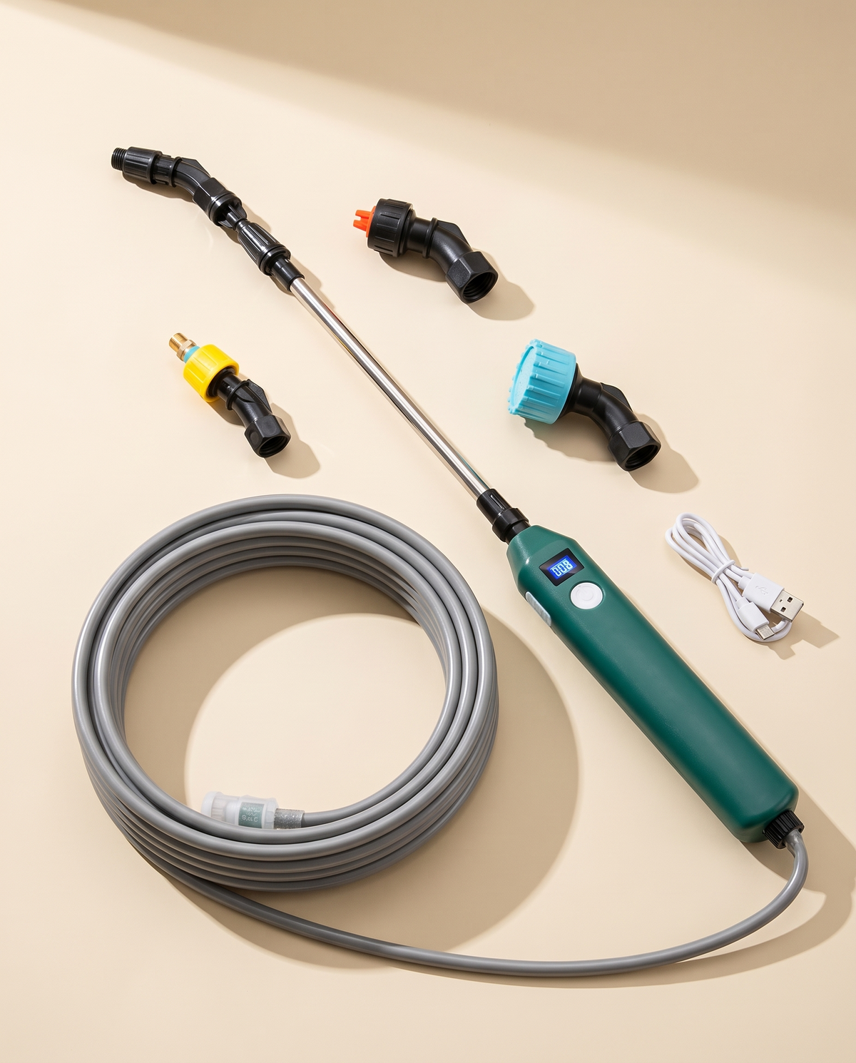 EFI telescopic rechargeable electric plant sprayer with hose and nozzles