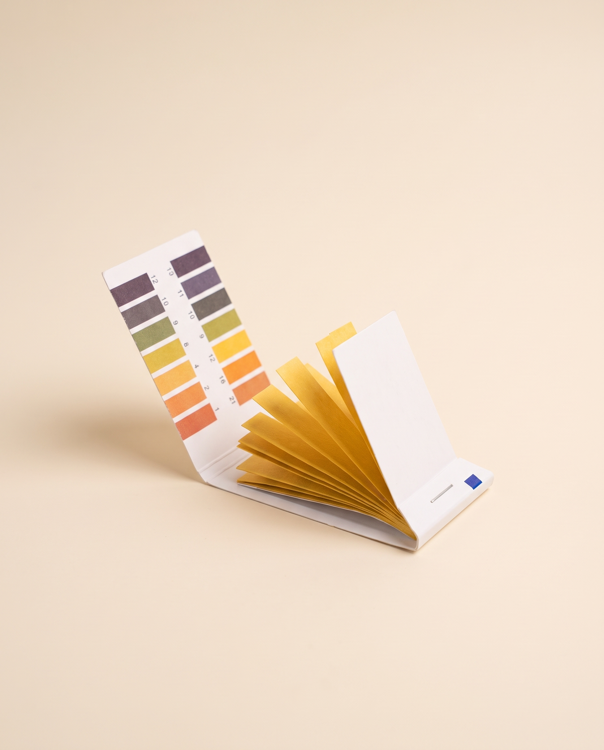 pH test paper booklet with colour comparison chart