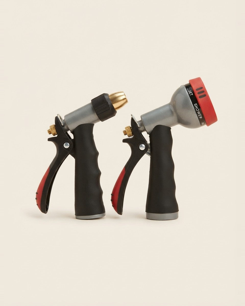 Home Plus 7 Pattern Adjustable Multi-Pattern Metal Hose Nozzle Set