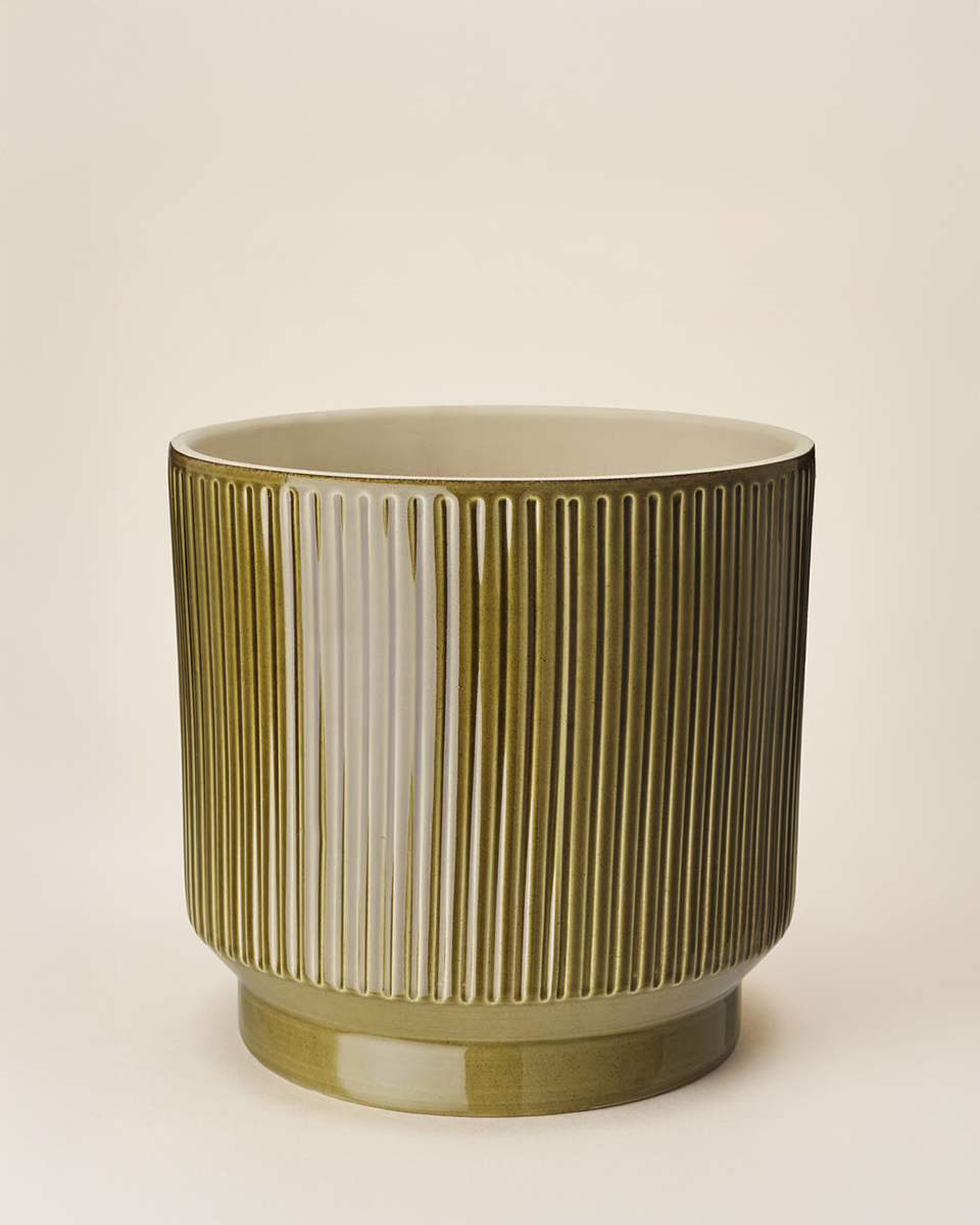Ridge Planter – Olive (19 cm)