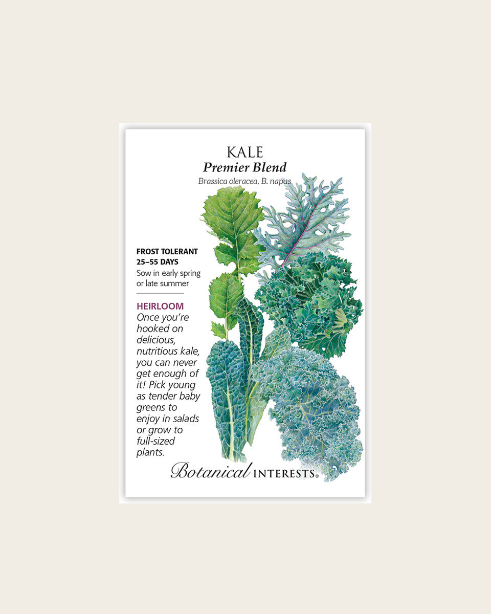 Kale, Premier Blend Kale Seeds – Heirloom