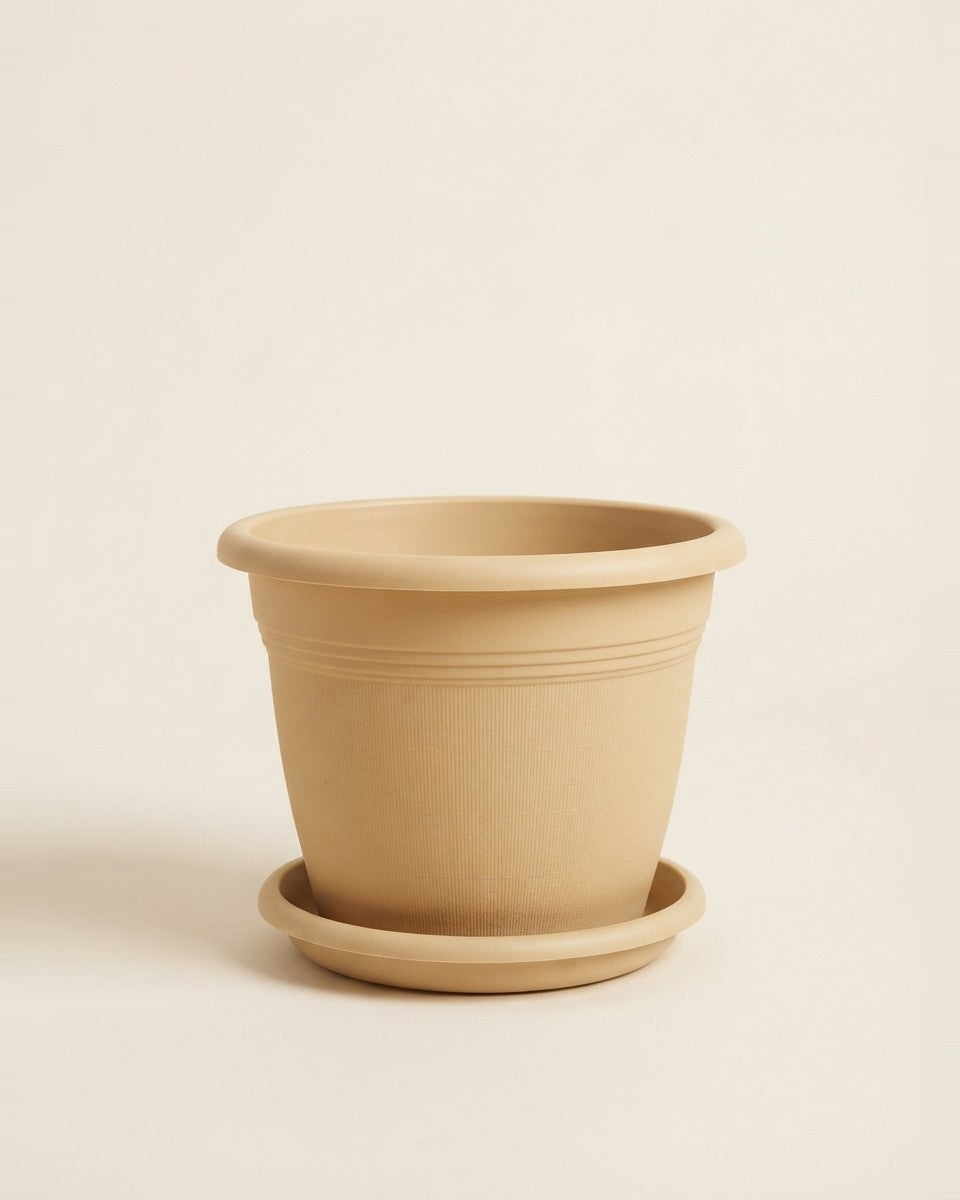 Line Shape Pot Beige