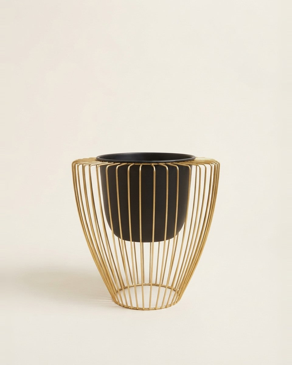 Metal Black High Round PoT