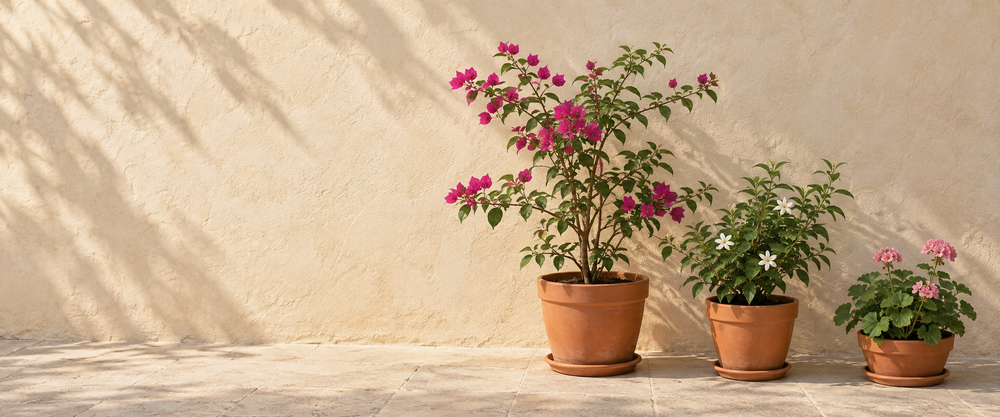 flowering plants plants in a sunlit setting