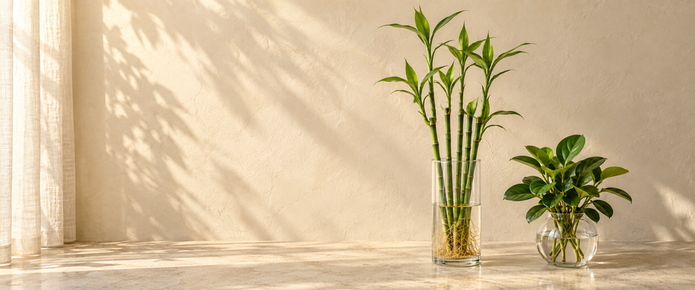 indoor-bamboo sunlit plant collection