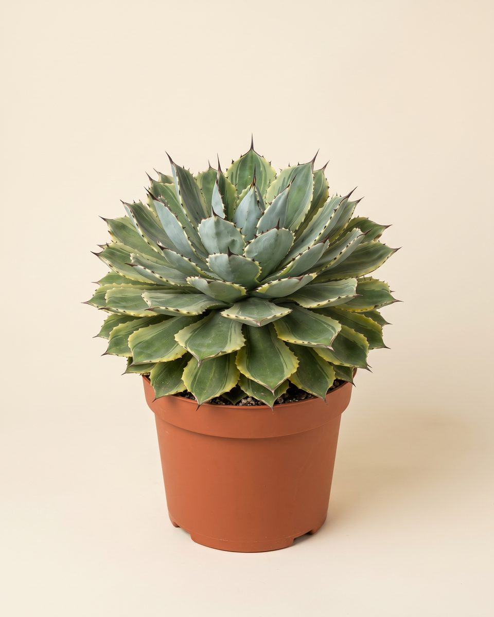Agave Potatorum Variegated Rosette أغاف