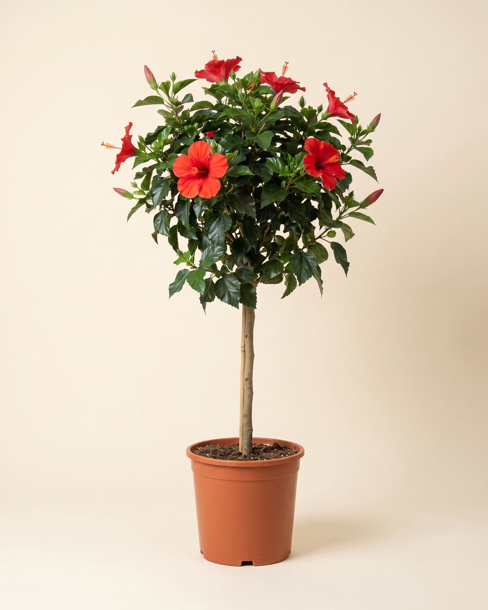 Hibiscus Red Standard Tree (Young) هيبسكس