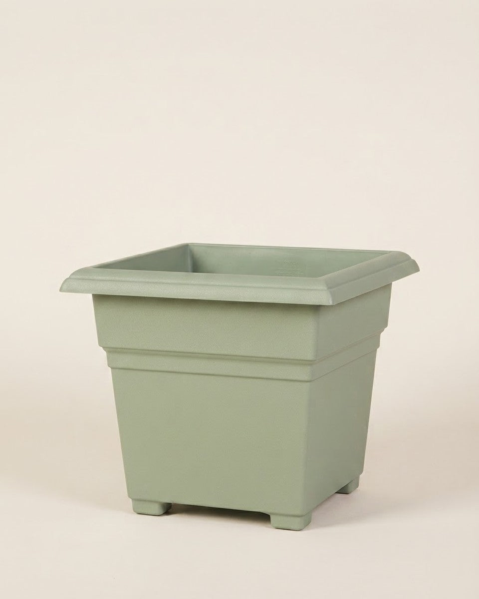 Novelty 15.75 In. H X 18 In. W X 18 In. D Plastic Countryside Tub Patio Planter Sage حوض نباتات