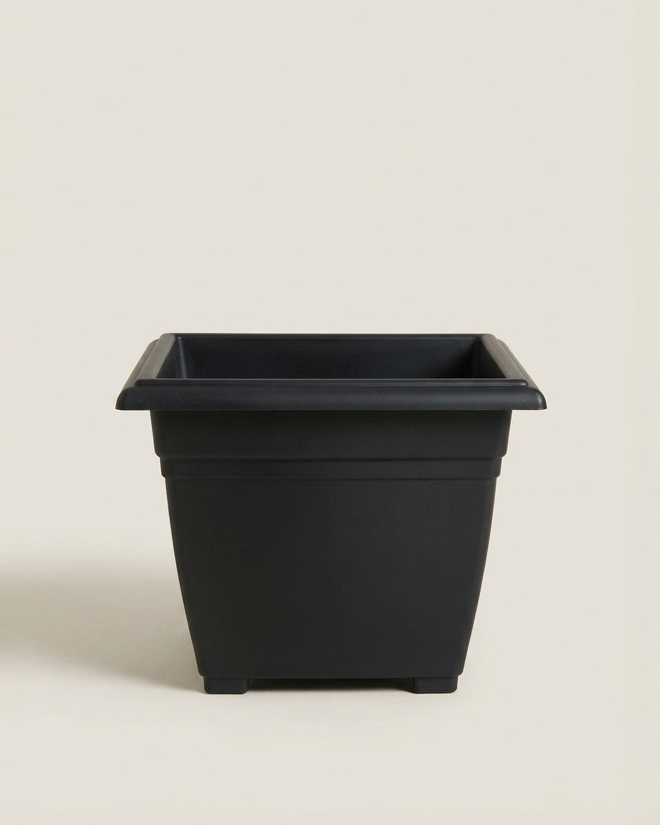 Novelty 15 In. H X 18 In. W X 18 In. D Plastic Countryside Tub Patio Planter White حوض نباتات