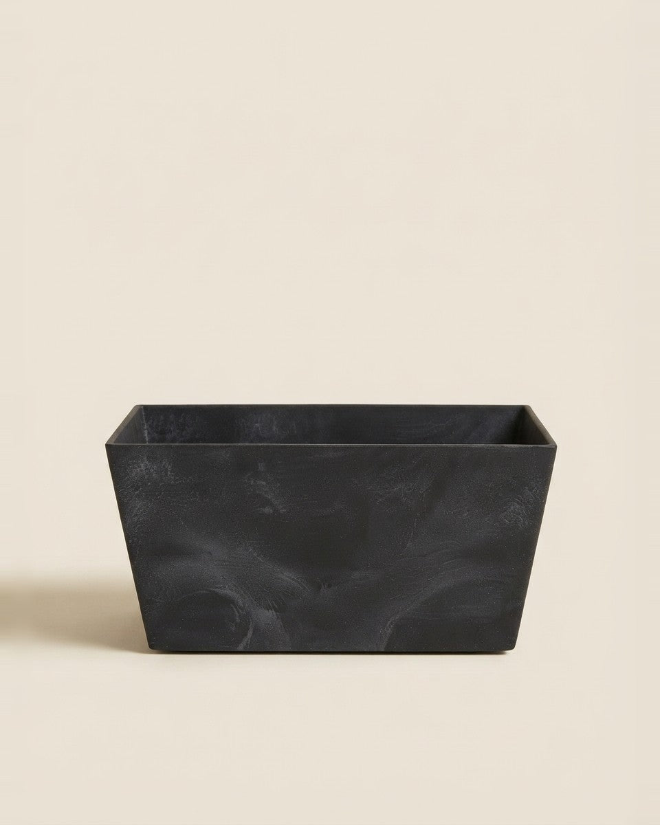 6.8 In. H X 14.5 In. W X 6.5 In. D Resin Ella Window Box Black