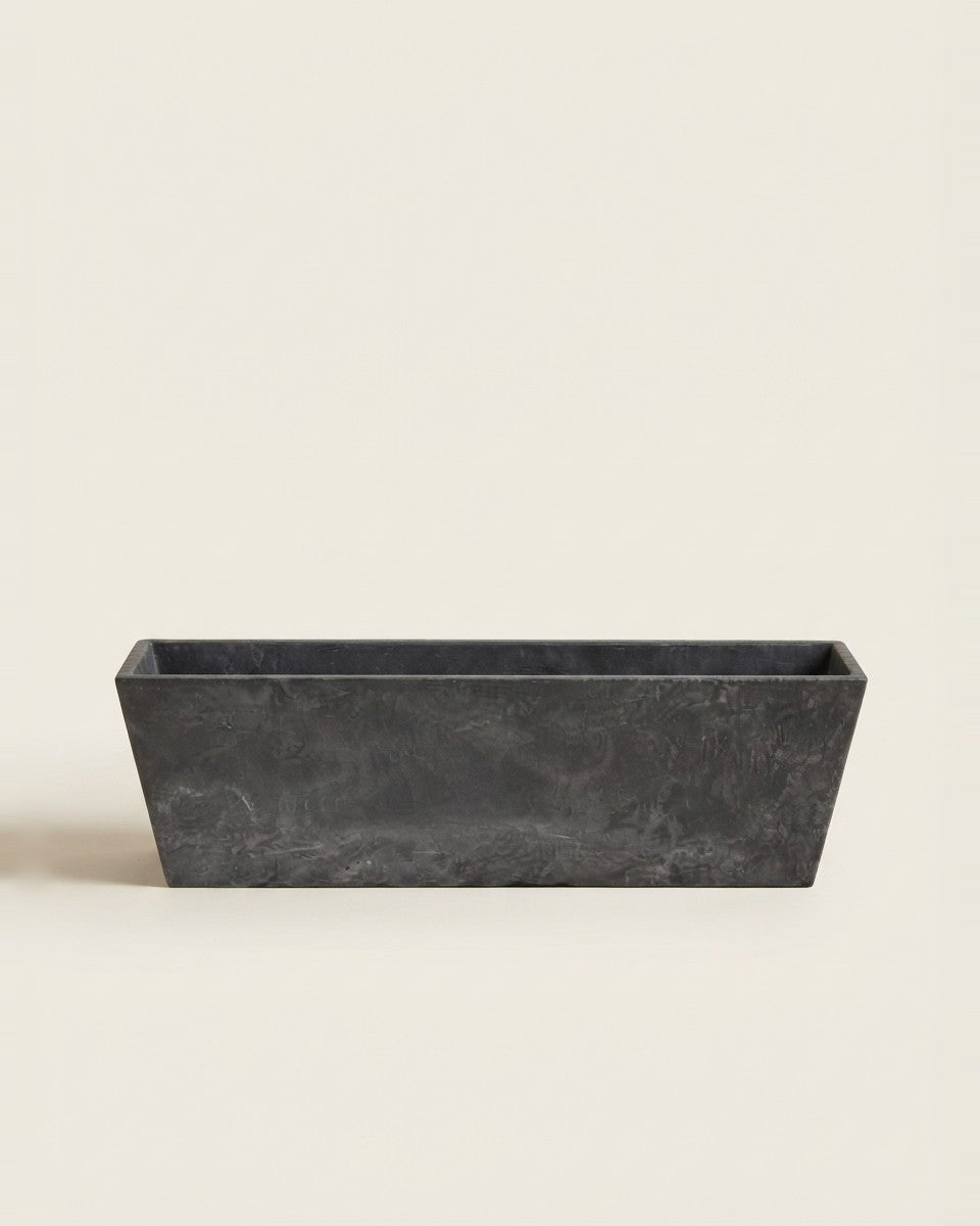 6.8 In. H X 21.5 In. W X 6.5 In. D Resin Ella Window Box Black