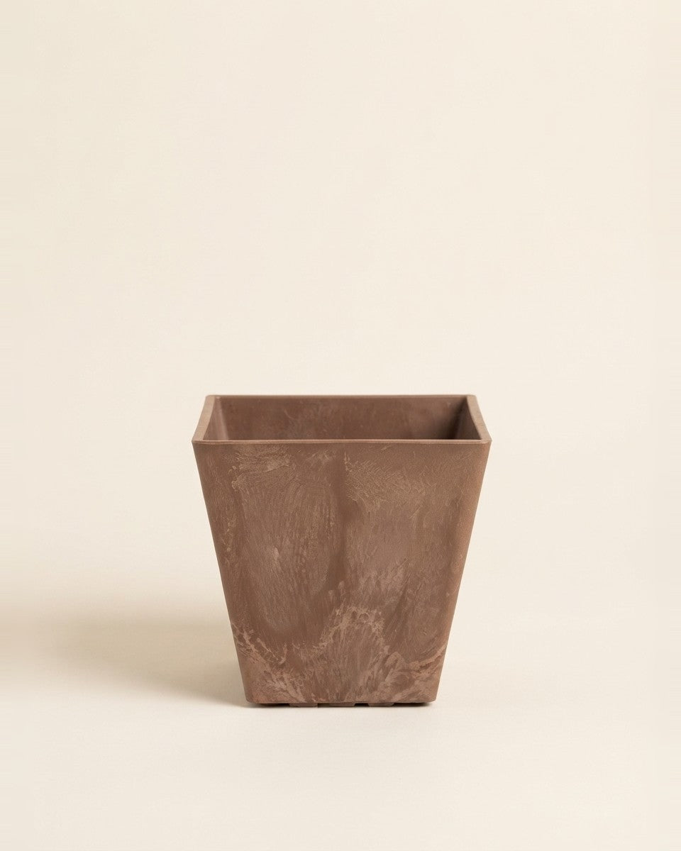 6 In. H X 5.9 In. W X 5.9 In. D Resin Ella Planter Rust