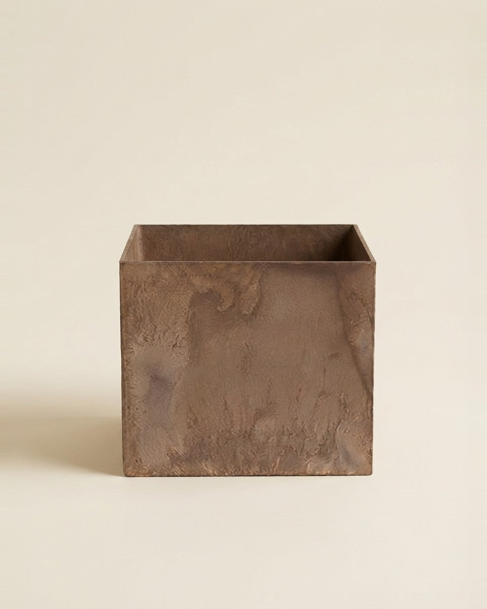 Kona Square Nested Planter - Rust, Large