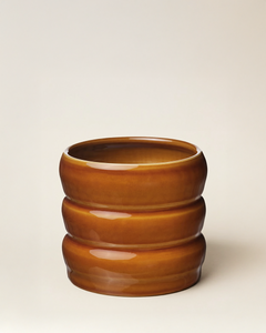 Dune Glaze Planter – Orange (12 cm)