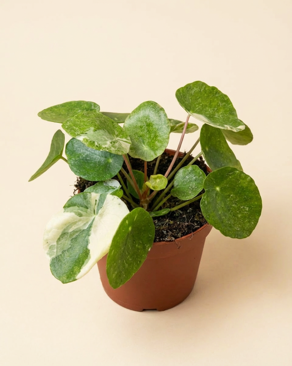 Pilea Peperomioides Sugar Variegata (Pancake plant)