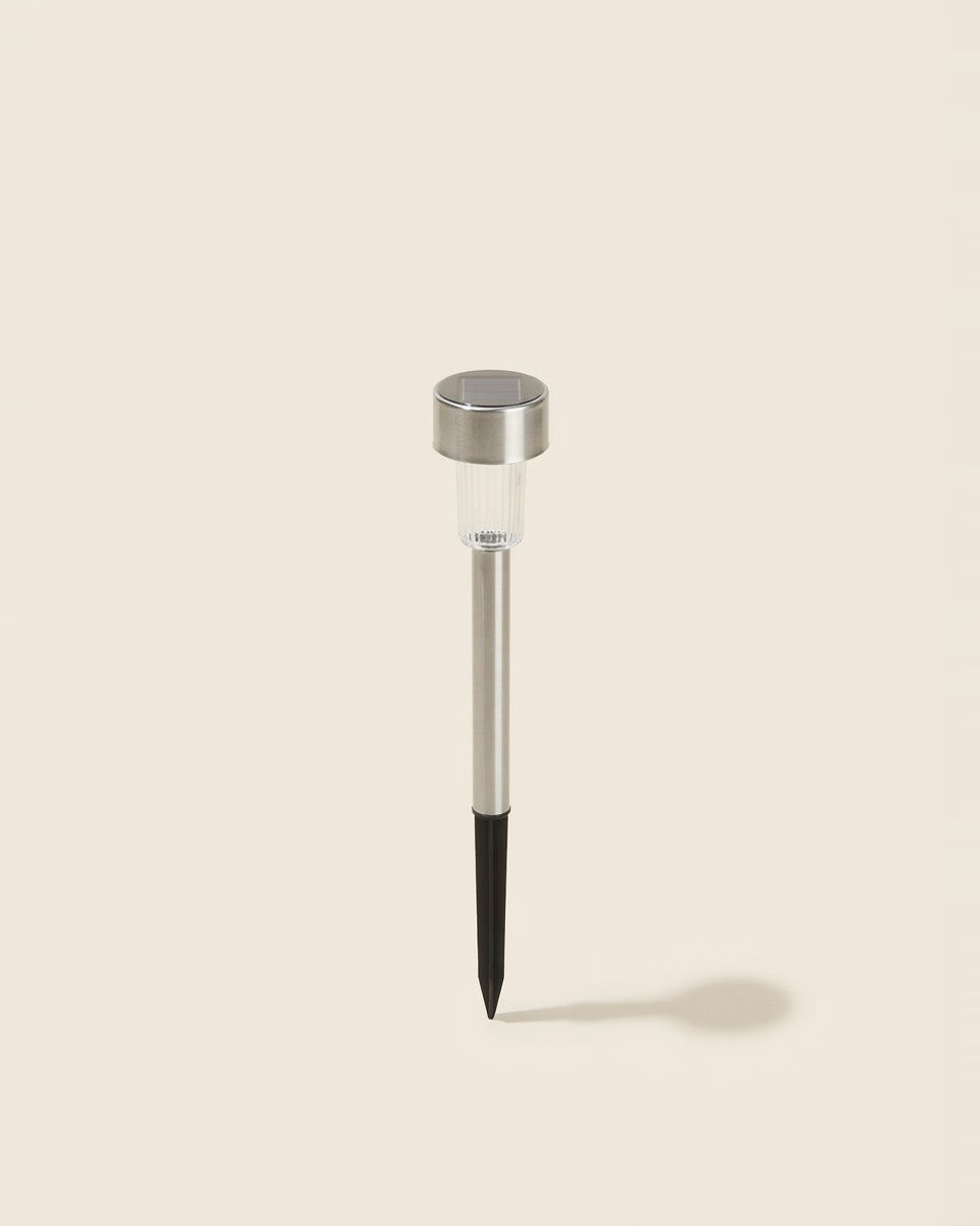 1 Pc Solar Light Dia 5.5X23Cm Silver