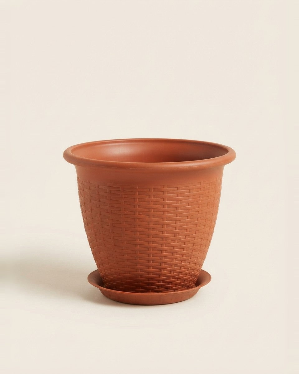 Rattan Pot 55Cm T.Cotta حوض نباتات
