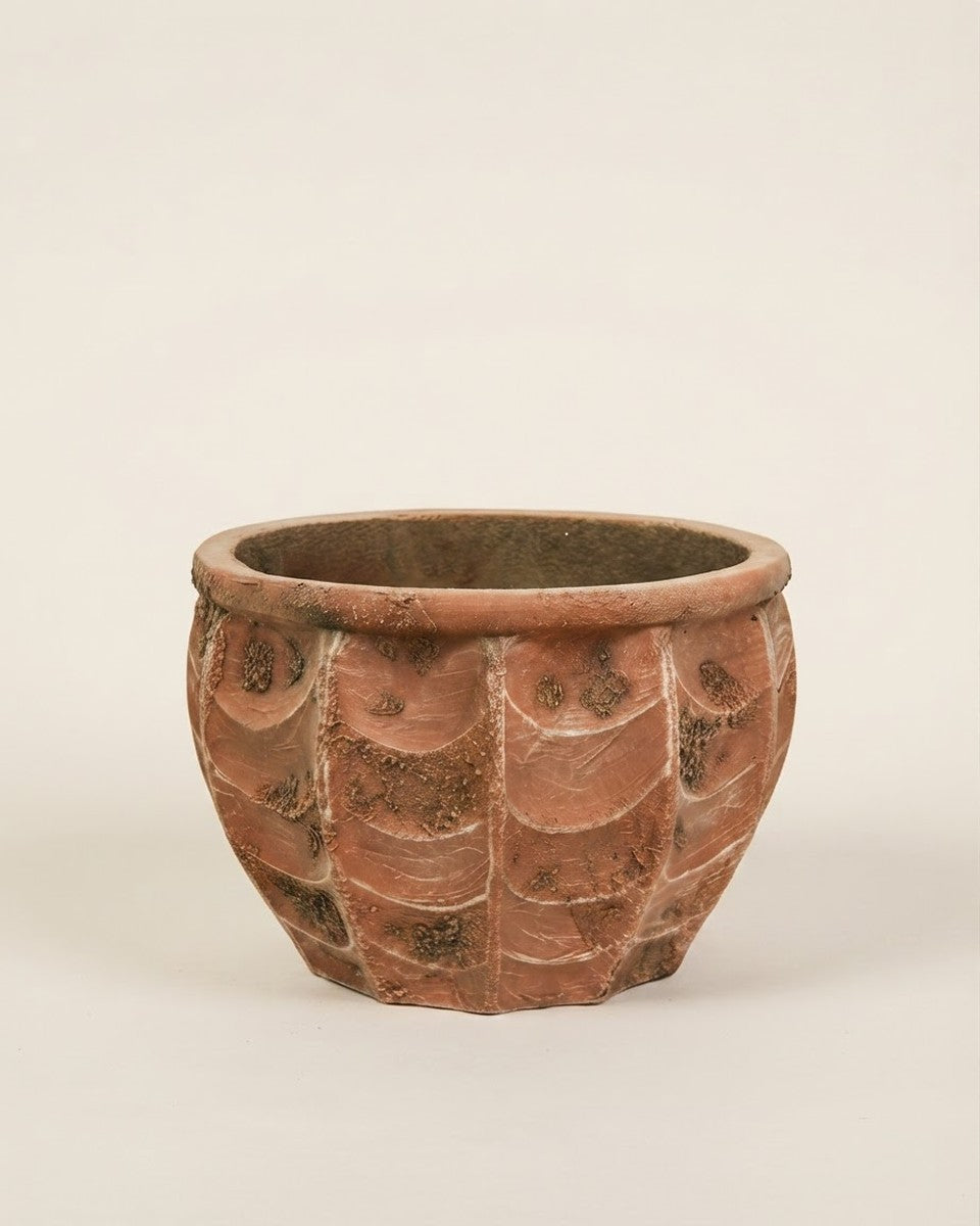 Round Fiber Cement Pot – 18 CM حوض نباتات