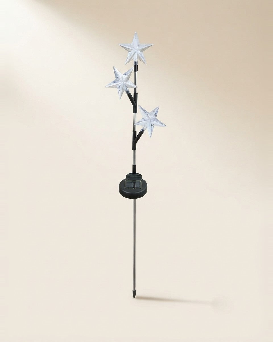 Solar Powered Star Trio Led Garden 83Cm