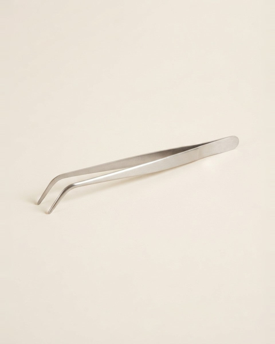 Stainless Steel Tweezers – Curved Tip for Terrariums & Aquariums ملقاط ستانلس ستيل – طرف منحني متعدد الاستخدام تيراريوم