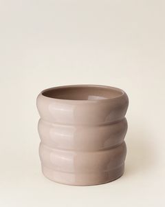 Dune Glaze Planter – Taupe (12 cm)